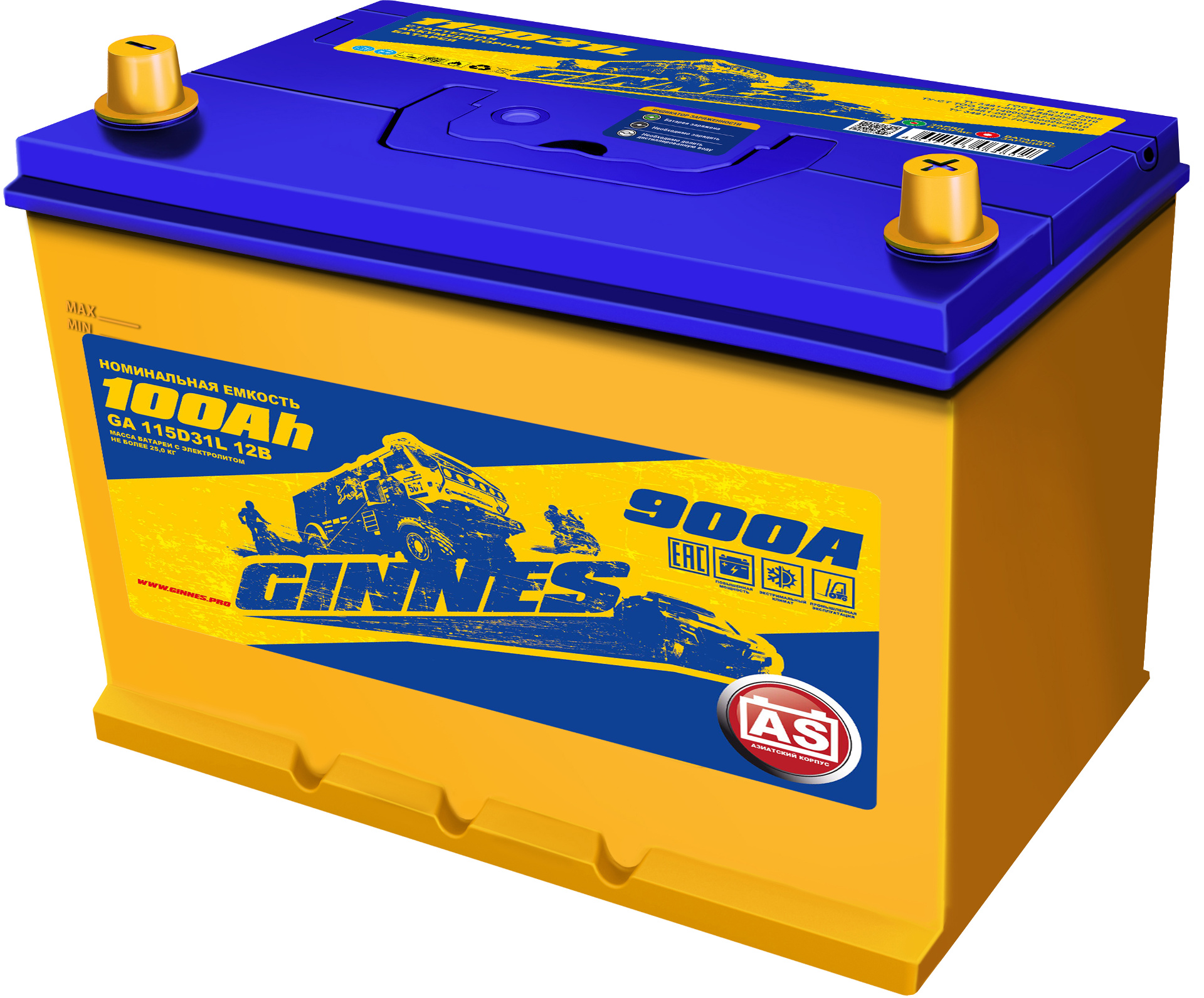 GINNES Asia 100 115D31R 100 Ач