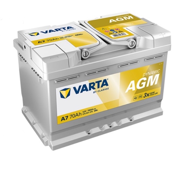 VARTA Dynamic AGM A7 ( Silver Dynamic E39 AGM 570901076) 70 Ач