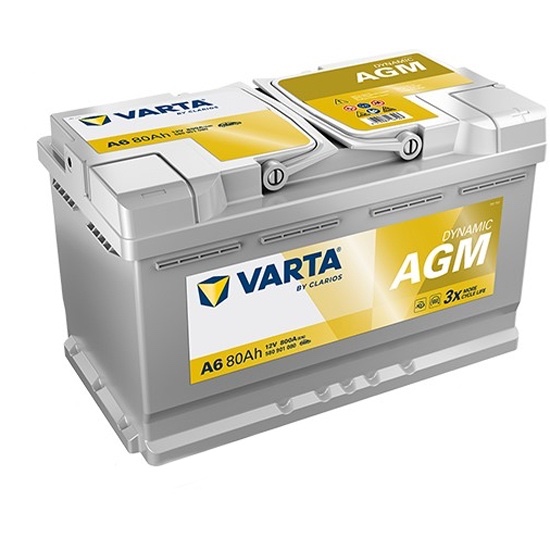 VARTA Dynamic AGM A6 ( Silver Dynamic F21 AGM 580901080) 80 Ач
