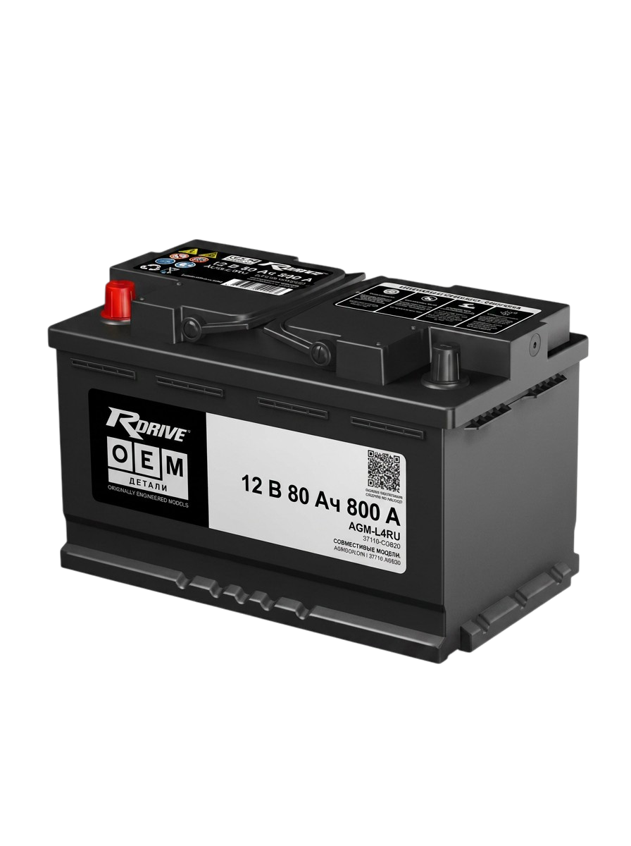 RDrive OEM AGM-L4RU 80 Ач
